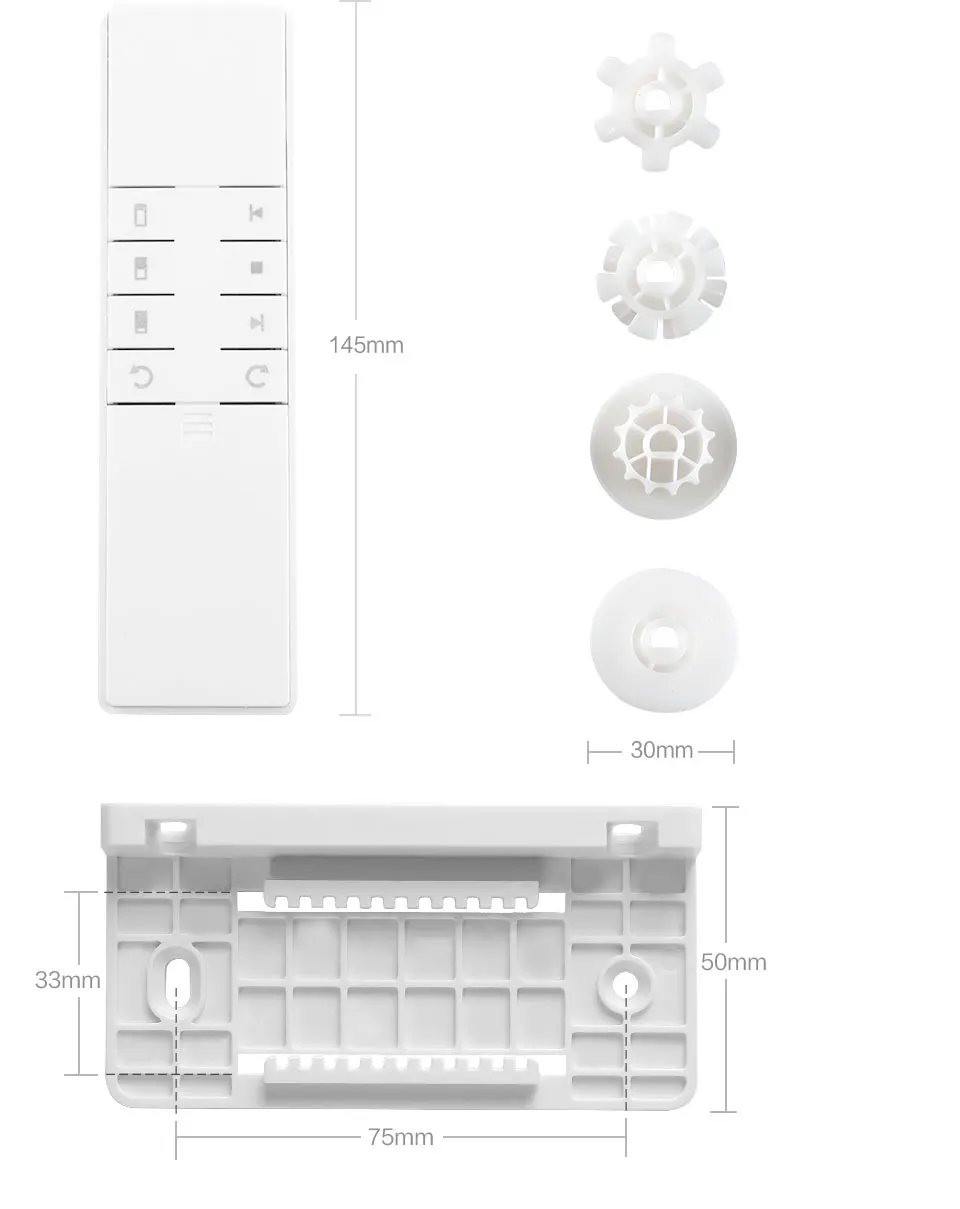 Zemismart Zigbee Roller Shade Driver Work with Tuya Bulit in Battery Blind Motor