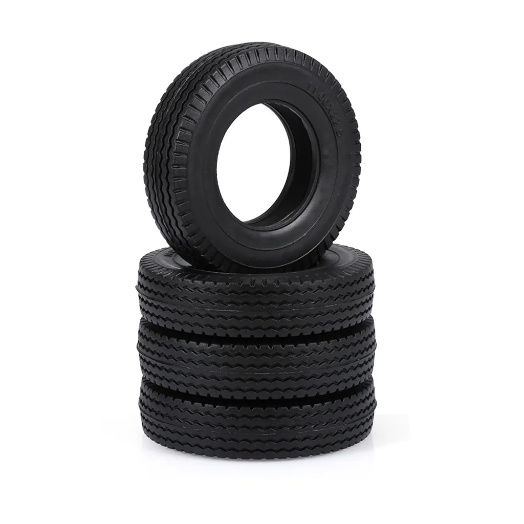 4PCS High Quality Rubber Tire Thicken Widen 20mm/25mm For 1/14 Tamiya RC Car Tow Drag Trailer Truck Man Scania