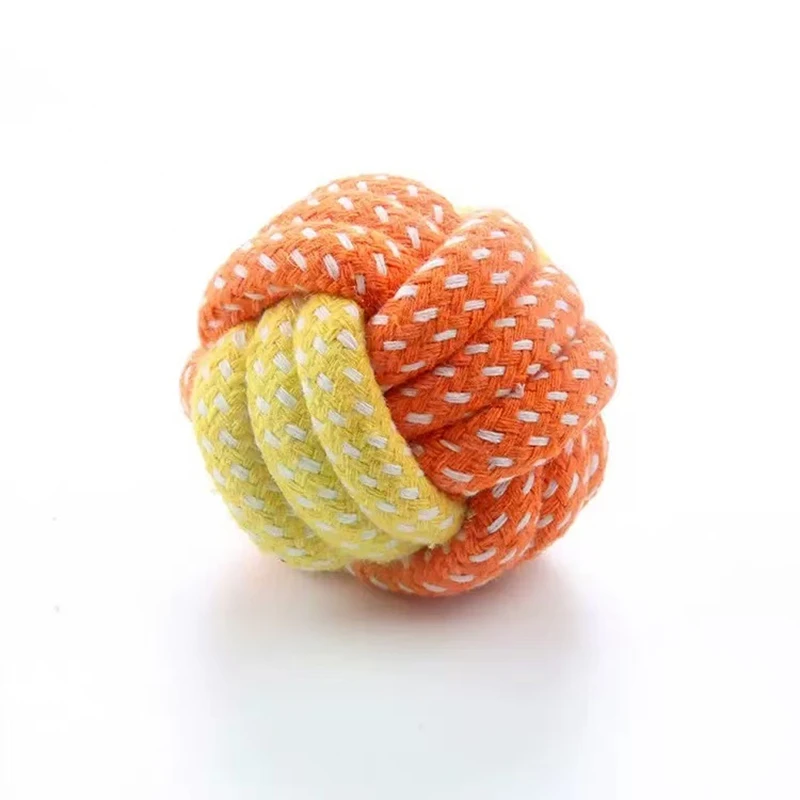 New Candy-colored Pet Rope Ball Dog Toy Teddy Bite Durable Cat Toy 2