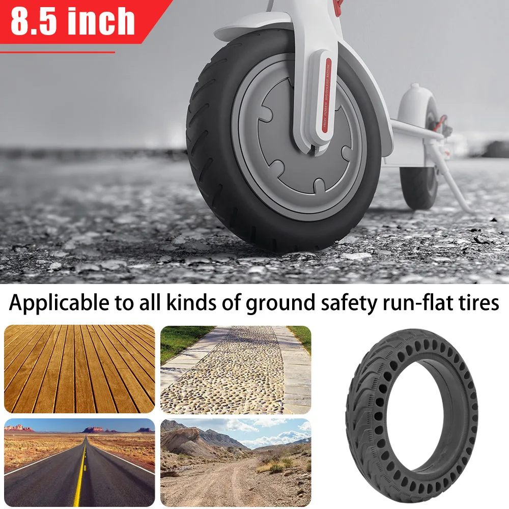 8.5-Inch Anti-Puncture Damping Rubber Tire