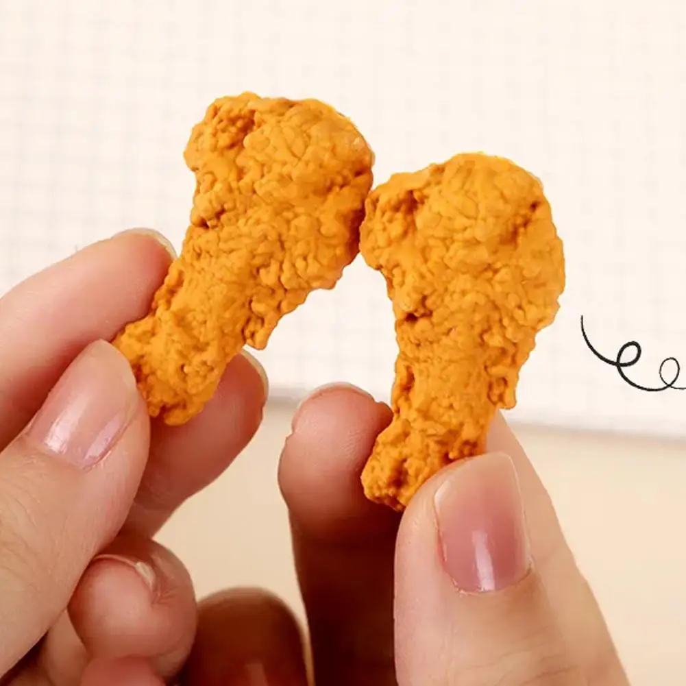 Creative Eraser Cartoon Simulation Food Bucket Fried Chicken Set Eraser Kawaii Stationery for Kids Rubber School Supplies 1 Set pencil eraser biscuit eraser
