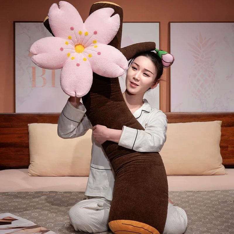 120cm Sakura Cushion Tree Trunk Soft and High-Quality Support Pillow for Bed Sofa Office  Anti-Slip Bottom Machine Washable 6