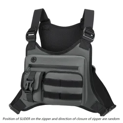Versatile Unisex Tactical Chest Bag with Phone Pocket and Zipper Closure - Ideal (GRAY)
