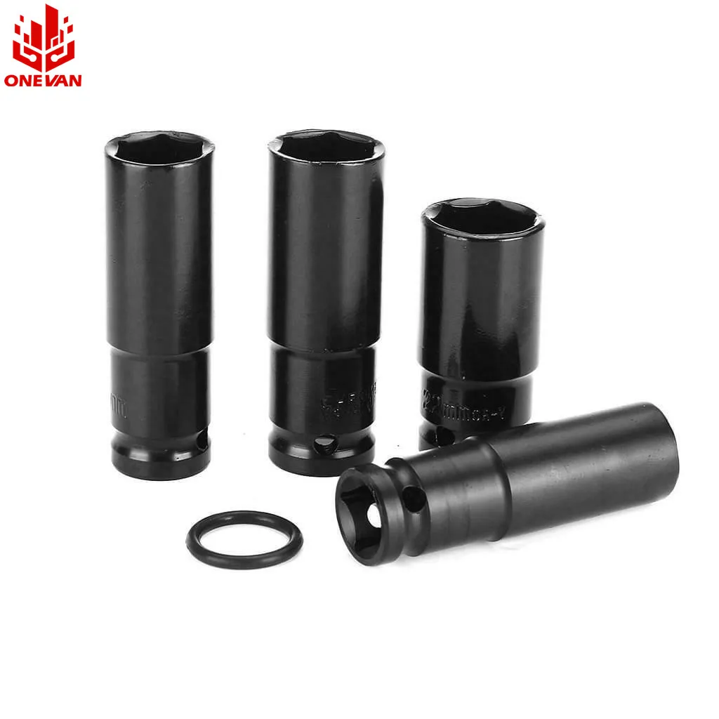 

ONEVAN 4Pcs Electric Impact Wrench Hexs Socket Head Set Kit Drill Chuck Drive Adapter SET for Electric Drill Wrench Screwdrivers