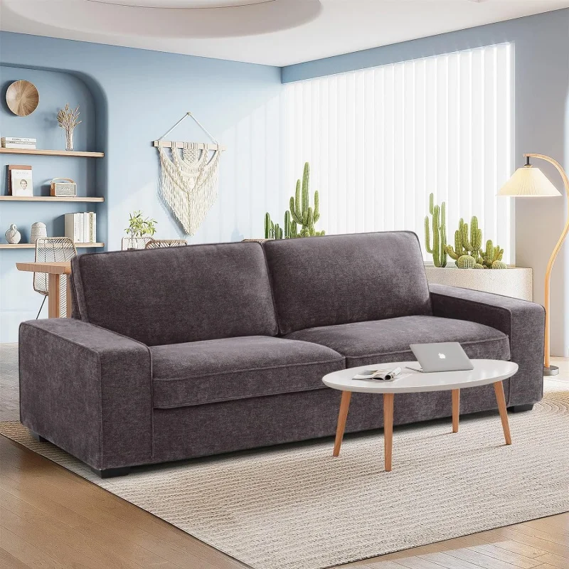 

EASELAND Sofa Couch, 88” Chenille Loveseat Comfy Couches for Living Room, Modern Deep Seat Sofa with Removable Back and Seat Cus