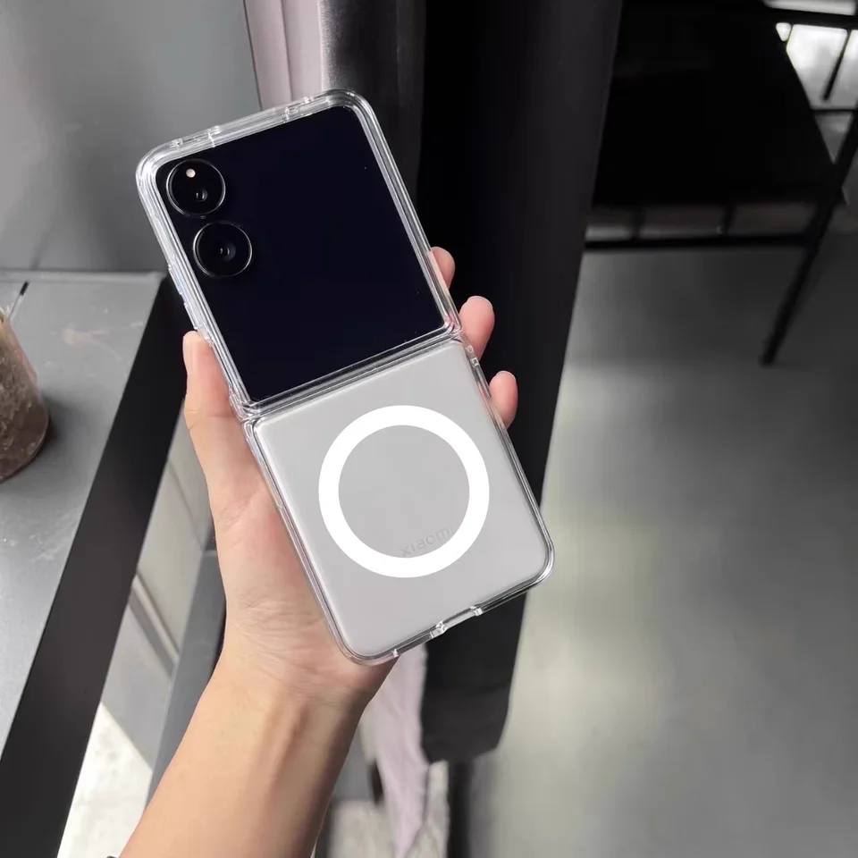 Magnetic Magsafe Clear Protective Flip Case