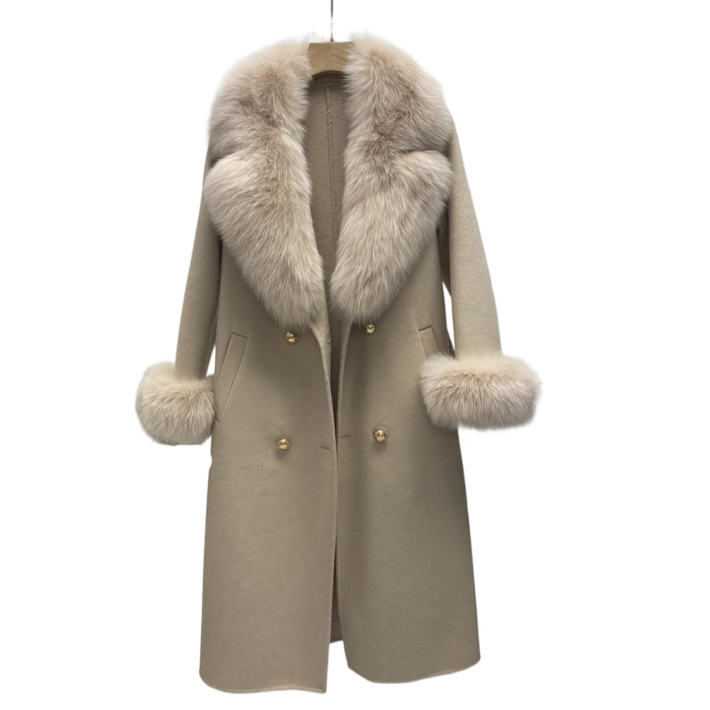 2023 Autumn and Winter New High-End Fox Fur Collar Reversible