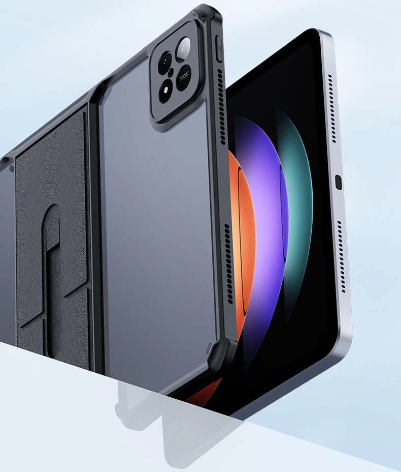 Tablet, Tampa Transparente com Suporte, Xiaomi Pad 6S Pro 12.4