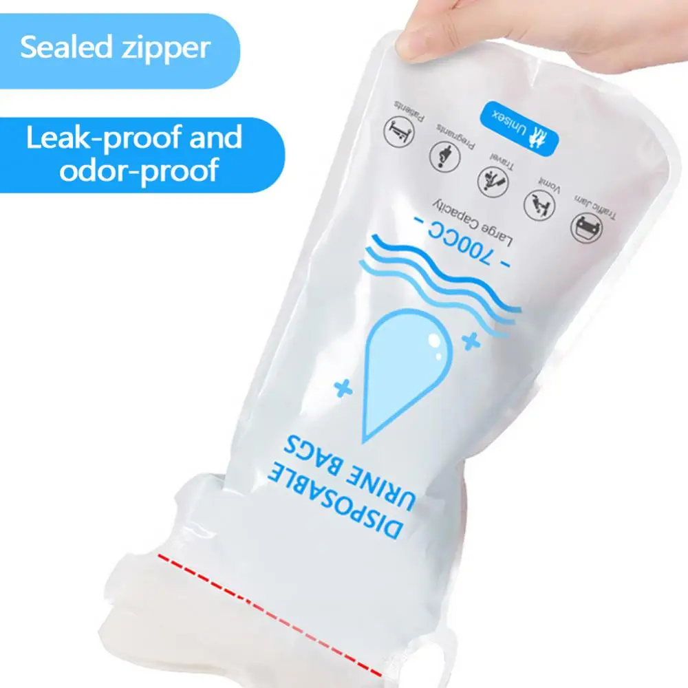 Mobile Toilets Mini Vomit Bags 700cc Urinal Toilet Bag Portable White Emergency Car Supplies Unisex Car Urine Bag Disposable