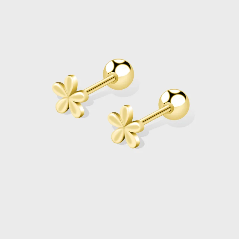 925 Silver Needle Minimalist Cute Flower Small Tragus Stud Earrings for Women Teen Daily Simple Piercing Jewelry Accessories stud earrings