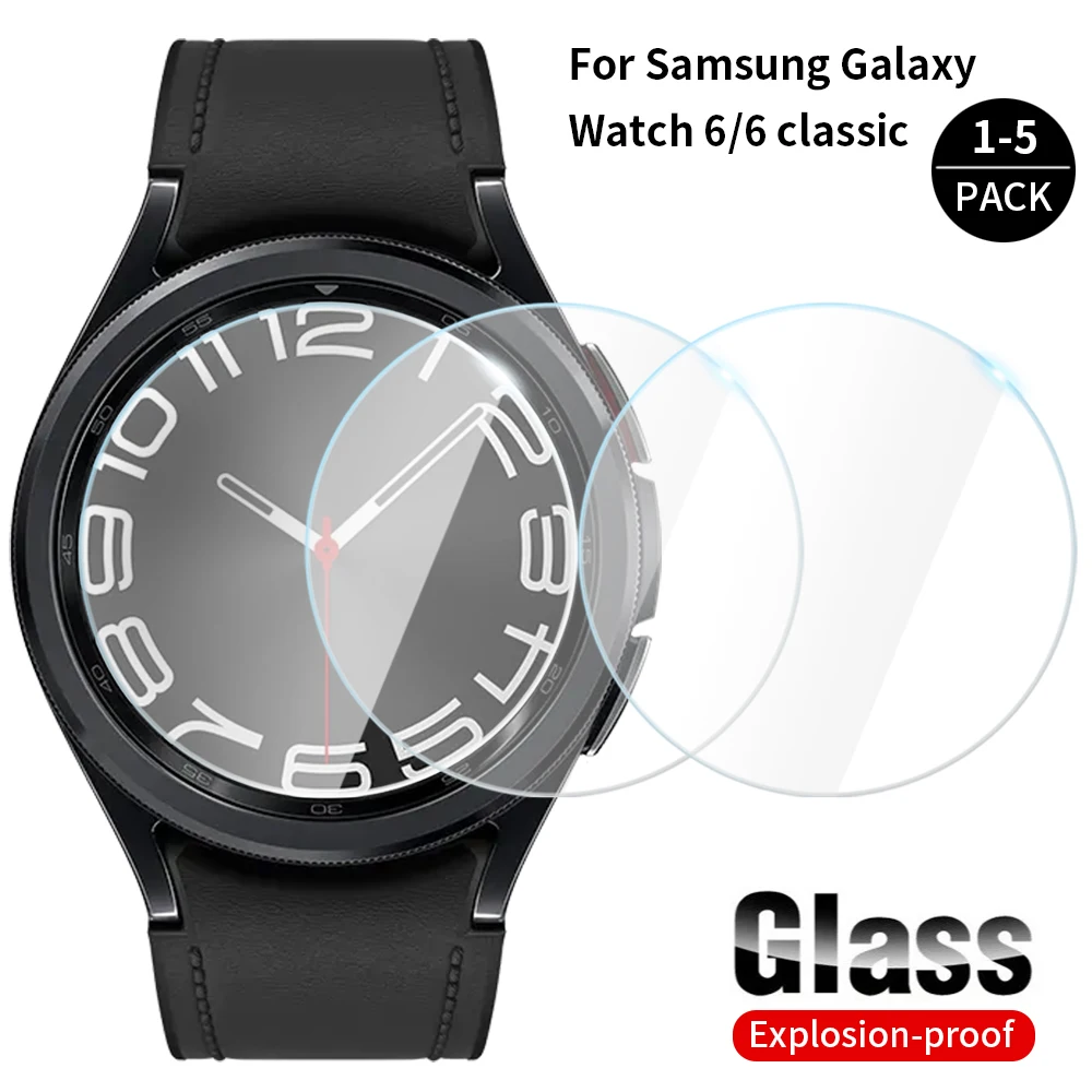 

HD Screen Protector Film for Samsung Galaxy Watch4/5/6 40mm 44mm Tempered Glass Anti-Scratch for Galaxy Watch6 Classic 43mm 47mm