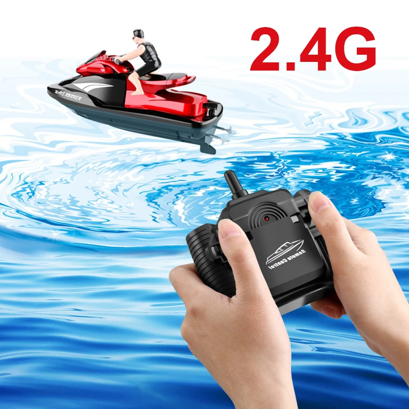20 KM/H RC boat motorcycle speedboat 2.4G radio remote control high speed ship water game gift for children kids birthday 2