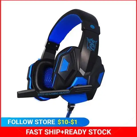 

Game Earphones Headset Wired Over-Ear Gaming Headphones with Microphone Deep Bass Stereo Casque for PS4 new xbox PC Laptop gamer