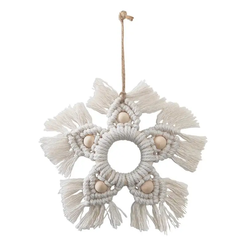 

Snowflake Decor Christmas Snowflake Pendant Xmas Tree Snowflakes Hanging Ornament With Rope New Year Party Decoration accessory