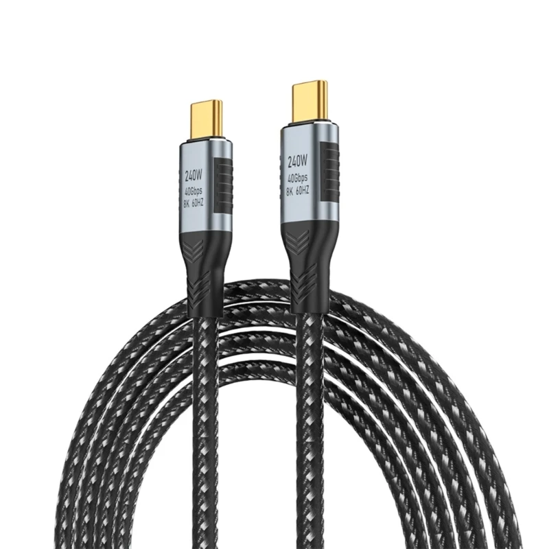 

240W To Type-C Cable PD240W40Gbps 48V5A Fast-Charging Cable USB4.0 Dropship