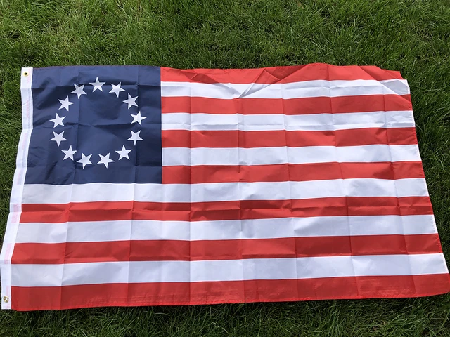 B Ross 13 Star USA American Flag 90*150CM Double Sided Printed