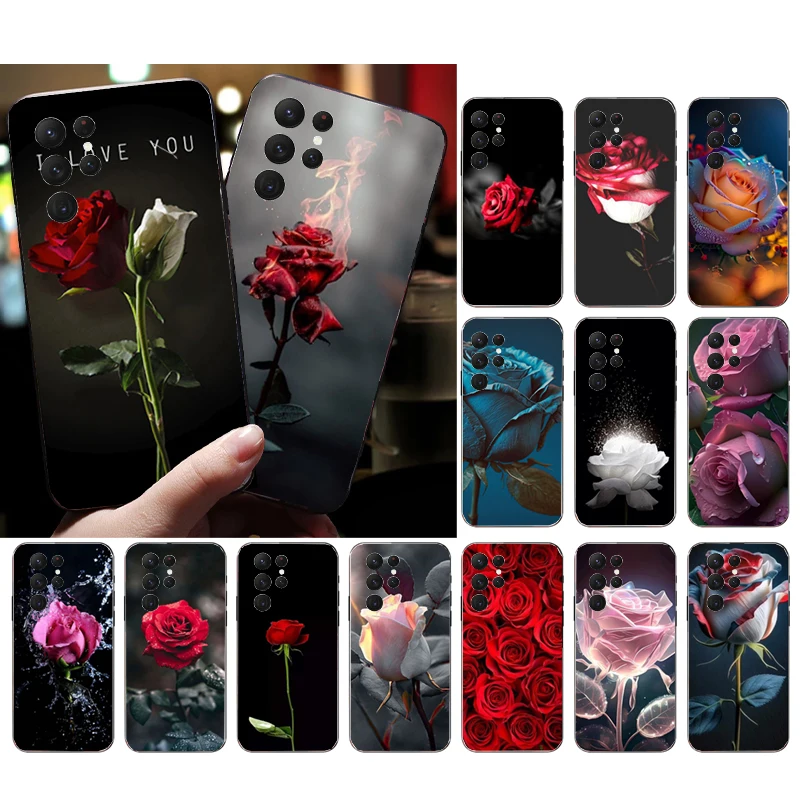 Custodia Per Telefono Rose Flower Rose Per Samsung Galaxy S23 S22 S21 S20 Ultra S20 S22 S21 S10E S20Fe Note 10Plus 20 Ultra Funda