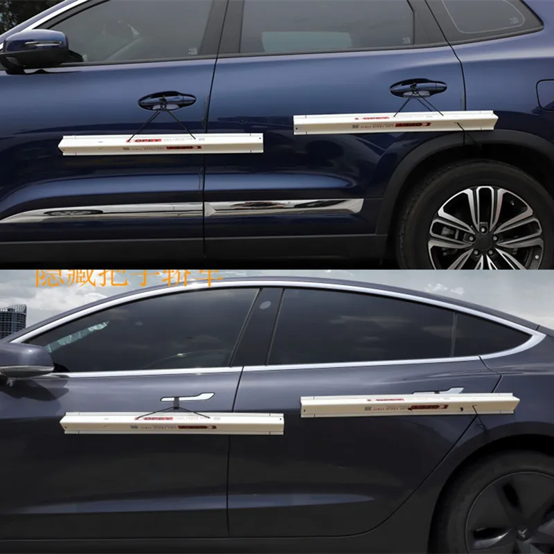 Auto aluminium dveře /body strana anti-collision ochranný svléknout se parkovací partie proti poškrábání ochrana příslušenství pro tesla