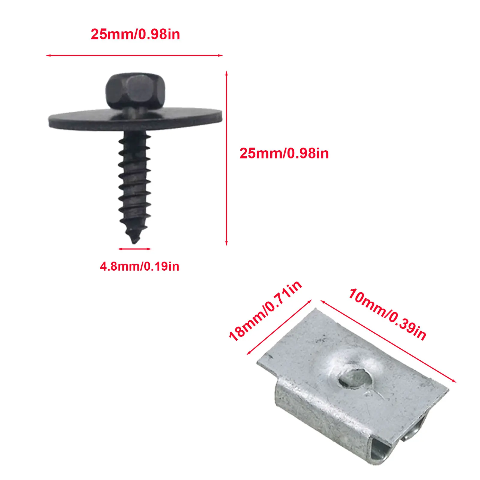 Undertray Engine Cover Splash Guard Screws Nut Kit for Mercedes Benz W202 W215 W208 W124 W210 W126 W140 900536 0019949845