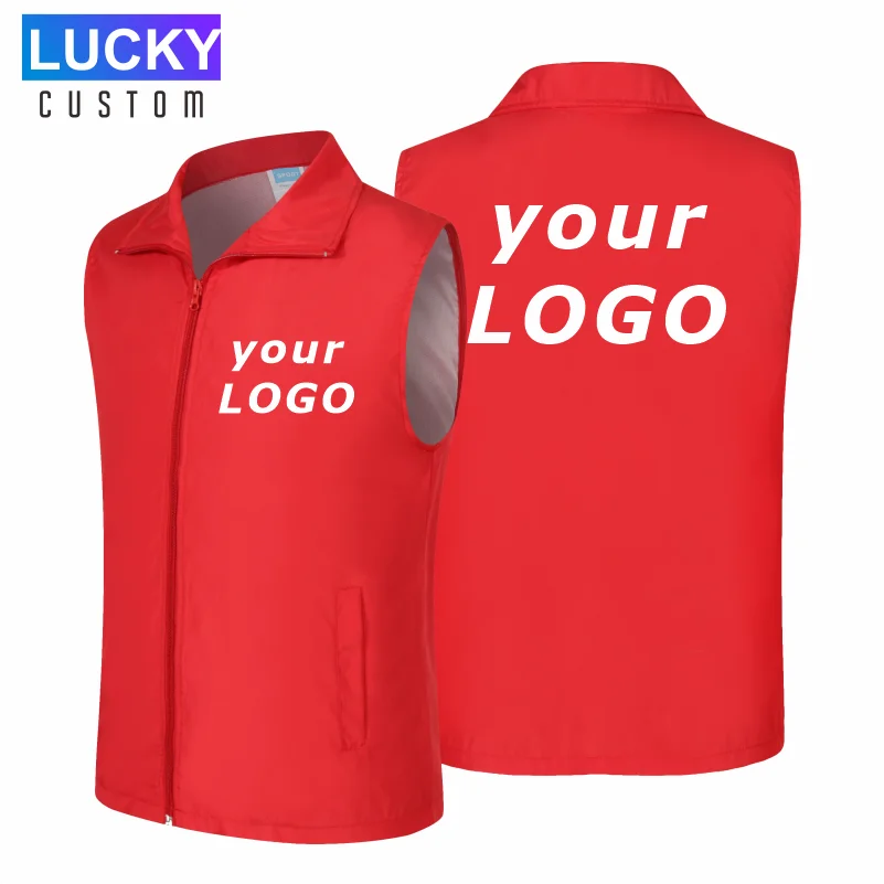 Summer New Style Sleeveless Thin Breathable Vest Event Volunteer Vest Universal Men And Women Customized Company Brand Logo 4xl