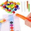 Test Tube Classification Game Hairball Test Tube Sort Fine Movement Training Children Color Cognition Early Education Puzzle Toy 1