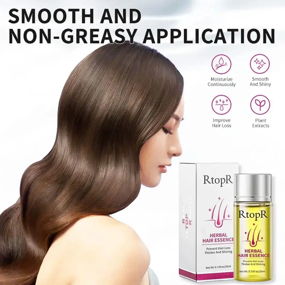 RtopR Hair Care Serum Firming Moisturizing Reduce Bifurcation Herbal Essential Oil Repair Scalp Damage Essential Oil
