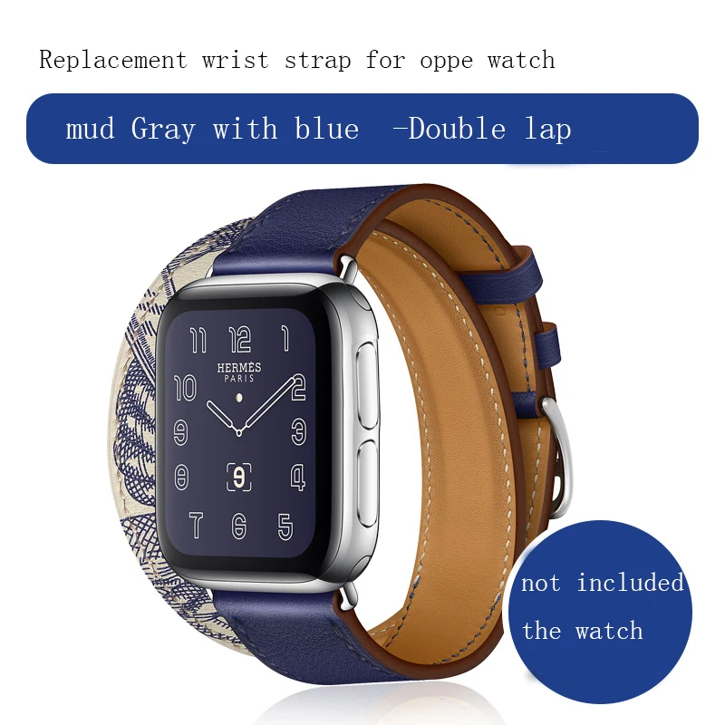 

Strap for Oppo watch smart watch 41mm 46mm,High quality leather top layer cowhide breathable personality trendy sports