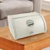 Metal Bread Box Bin with Roll Top Lid Iron Multi Purpose Storage Container for 6