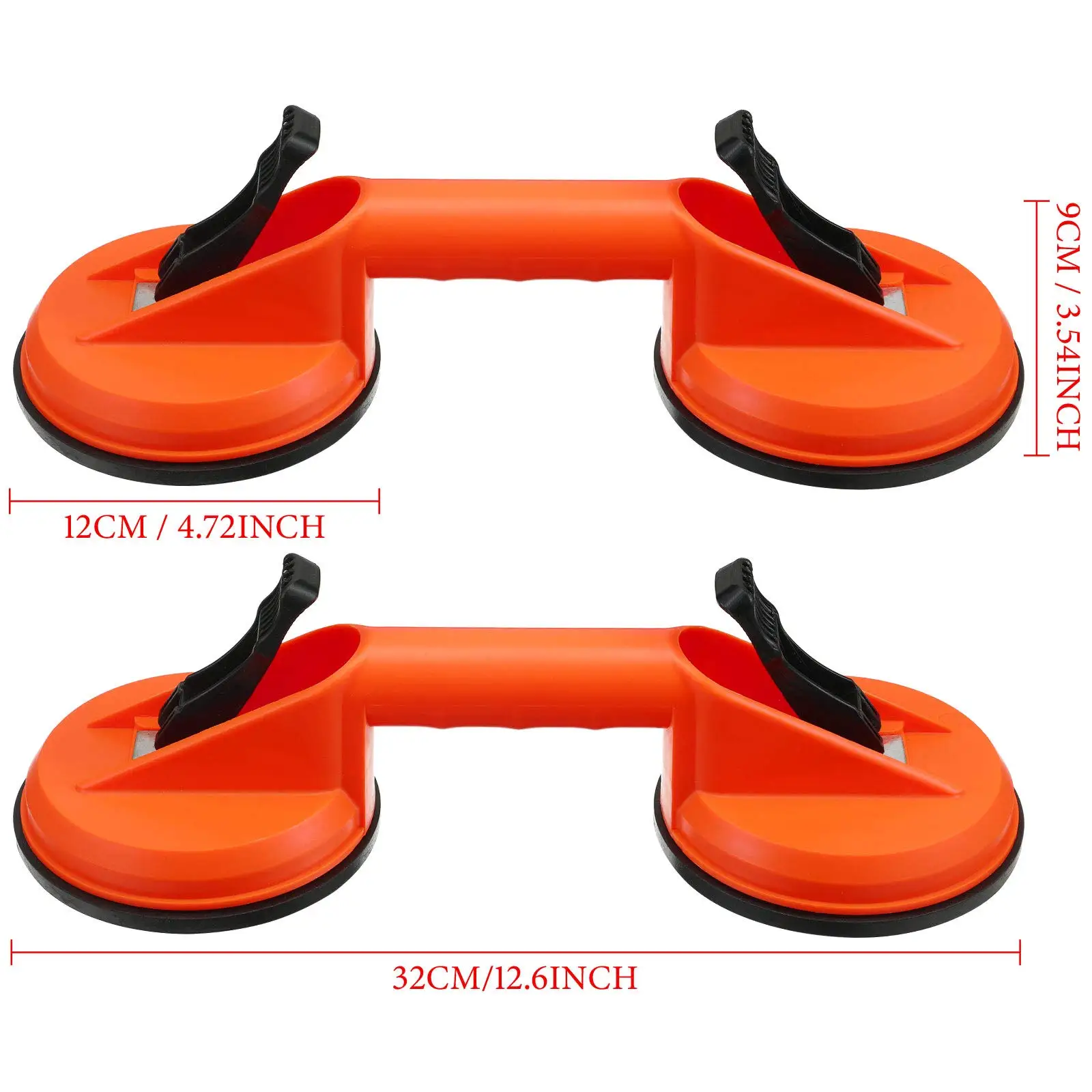 Handle Dual Suction Cup Glass Suction Cups Dent Puller Handle Lifter Car Dent Puller Removers for Lifting Glass Repair Tool
