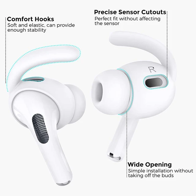 Almohadillas Para Auriculares AirPods Pro, 6 Pares/blancos