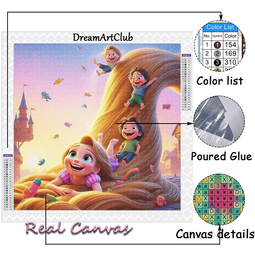 Disney Tangled Diamond Painting Rapunzel Full Square Round Drill