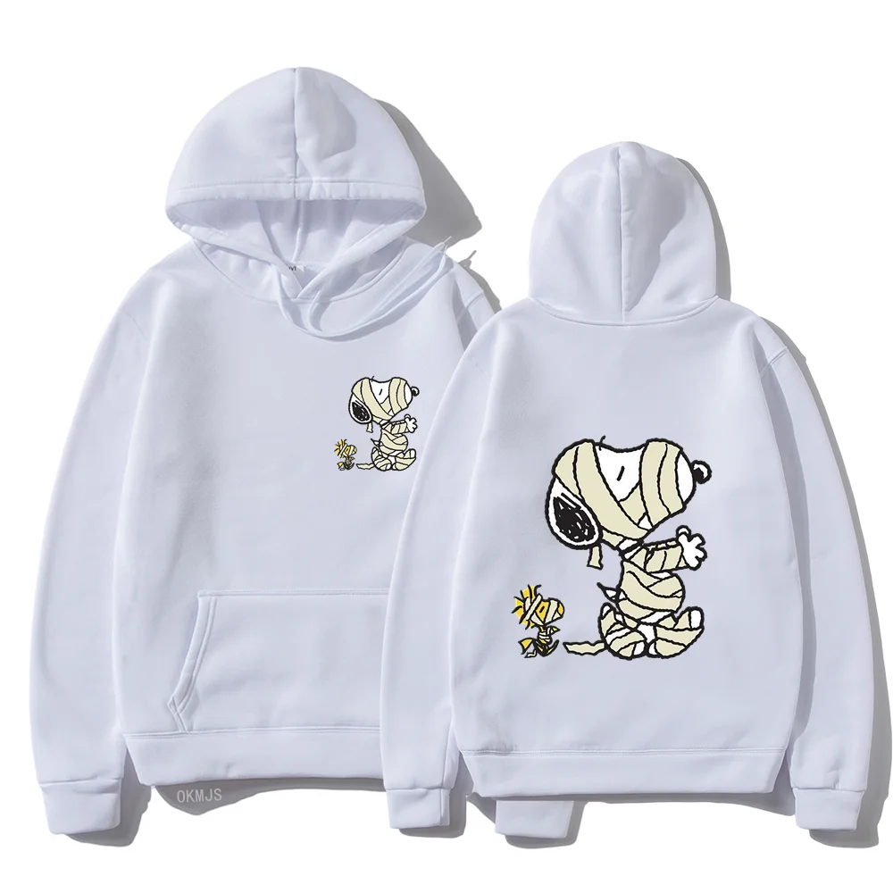 Anime Women Hoodie Snoopy Injured Cartoon Anime Men Hoodie Fall Winter Fashion Female Hooded Sweatshirt New y2k Unisex Clothing 2