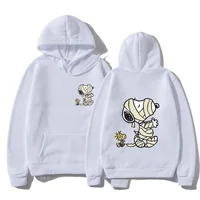 Anime Women Hoodie Snoopy Injured Cartoon Anime Men Hoodie Fall Winter Fashion Female Hooded Sweatshirt New y2k Unisex Clothing 2