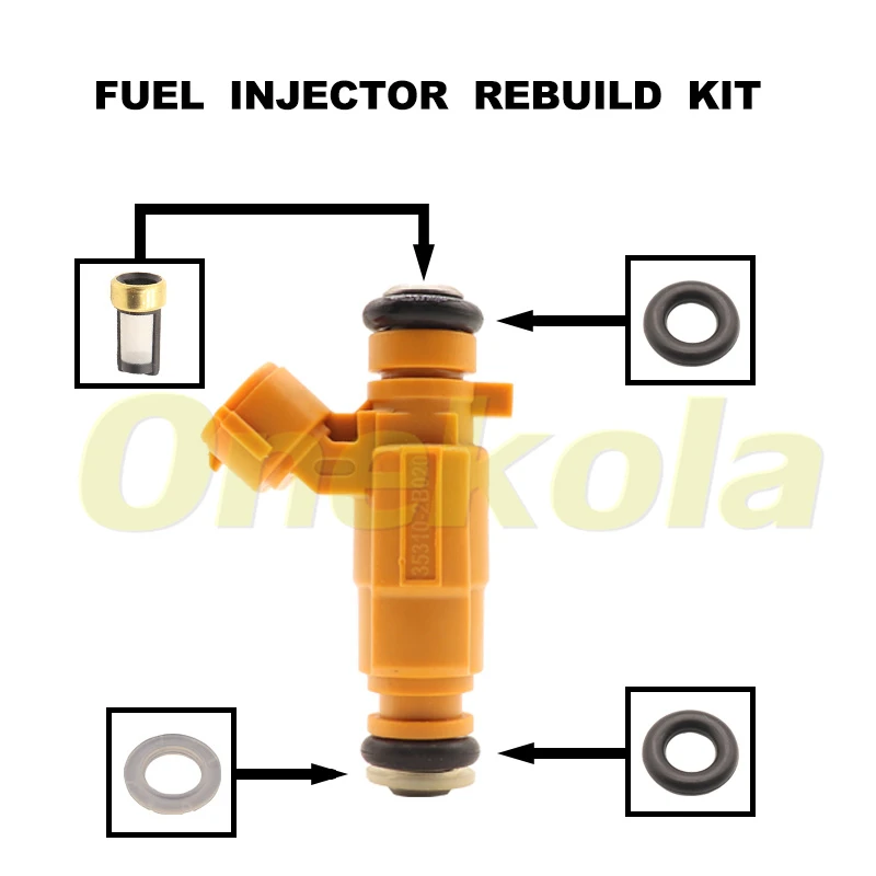 Fuel Injector Seal O-Ring Kit Seals Filters for 35310-2B020 Hyundai i20 Kia 1.4 1.6 G4FG