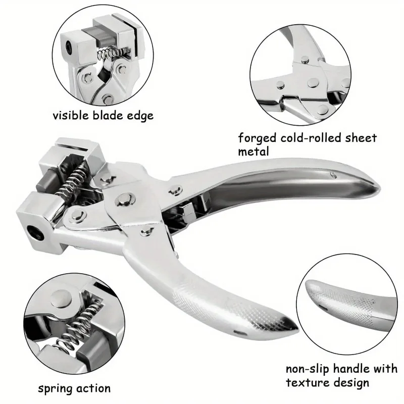 T Slot Shape Hole Punch Heavy Duty Tag Punches for Paper Crafts Handheld Earring Hole Punch Badge Hole Punch for ID Card Hard Pl - 3