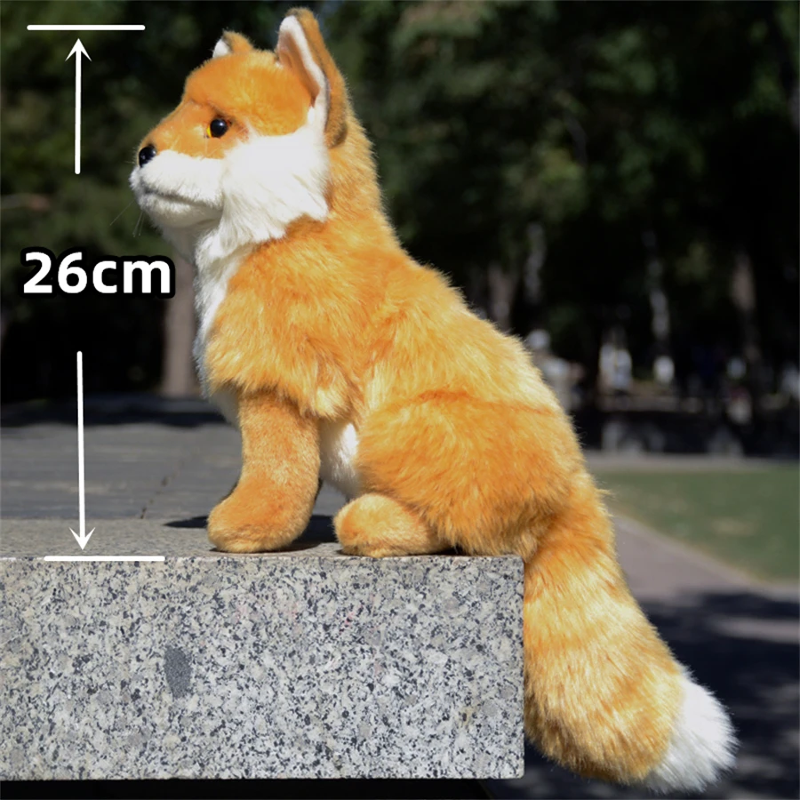 Red Fox High Fidelity Anime Cute Plushie Vulpe Plush Toys Lifelike Animals Simulation Stuffed Doll Toy Gifts For Kids 2