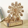 New Arrival Music Ferris Wheel 3D Three-dimensional Puzzle, Wooden Building Model Ornament Assembly,Adult Creative Assembly Educ 2