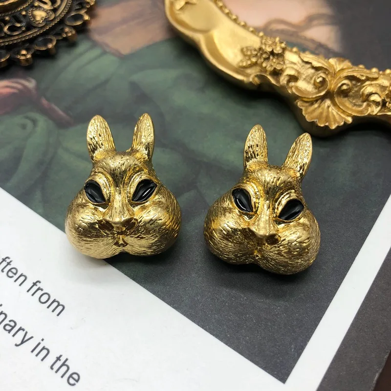 

European and American vintage simple retro cute rabbit earrings