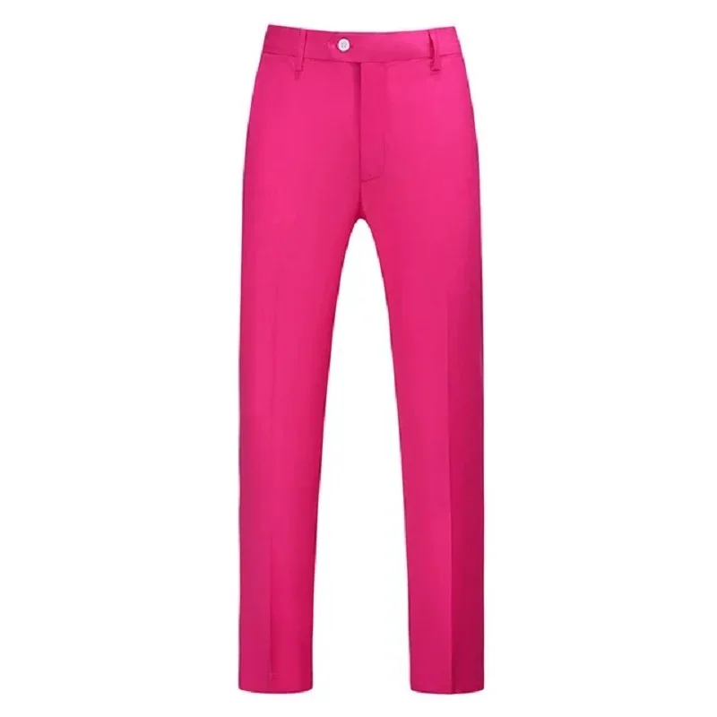 Purple White Green Rose Red Burgundy Yellow Pink Sky Blue Suit Pants Men 5XL Big Size Dress Formal Pants For Men