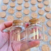 12pcs 33x47x50mm Glass Bottles Clear Drifting Christmas Small Cork Stoppers Wedding Jars Birthday Party 50ml Wishing Bottle 2