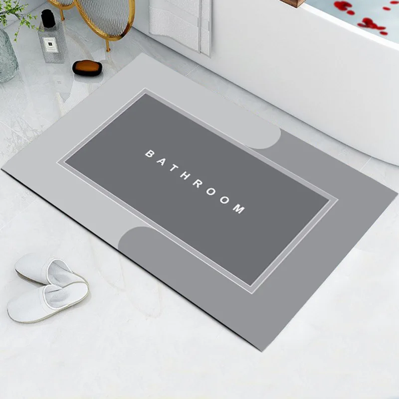 

Soft diatom mud carpet floor mat entry toilet absorbent foot mat bathroom door household bathroom non-slip mat