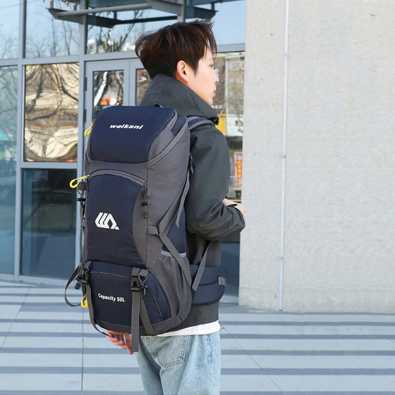 

Рюкзак для занятий спортом на открытом воздухе, походная сумка, водонепроницаемая вместительная сумка объемом 50 л, многофункциональная Мужская и женская Сумка для кемпинга, дорожный рюкзак