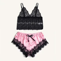 Pink Stripe Robe and Pajamas set Women Silk Satin Lace Sleepwear Summer Sexy Faux Silk Pijamas Bathrobe Homewear Night Robe Set - Image 5