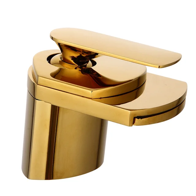 BAKALA Toad All Brass Golden/Chrome Finished/Nickle Brushed Taps Deck Mounted Basin waterfall Faucet Mixer Sink Tap LH-8031 11