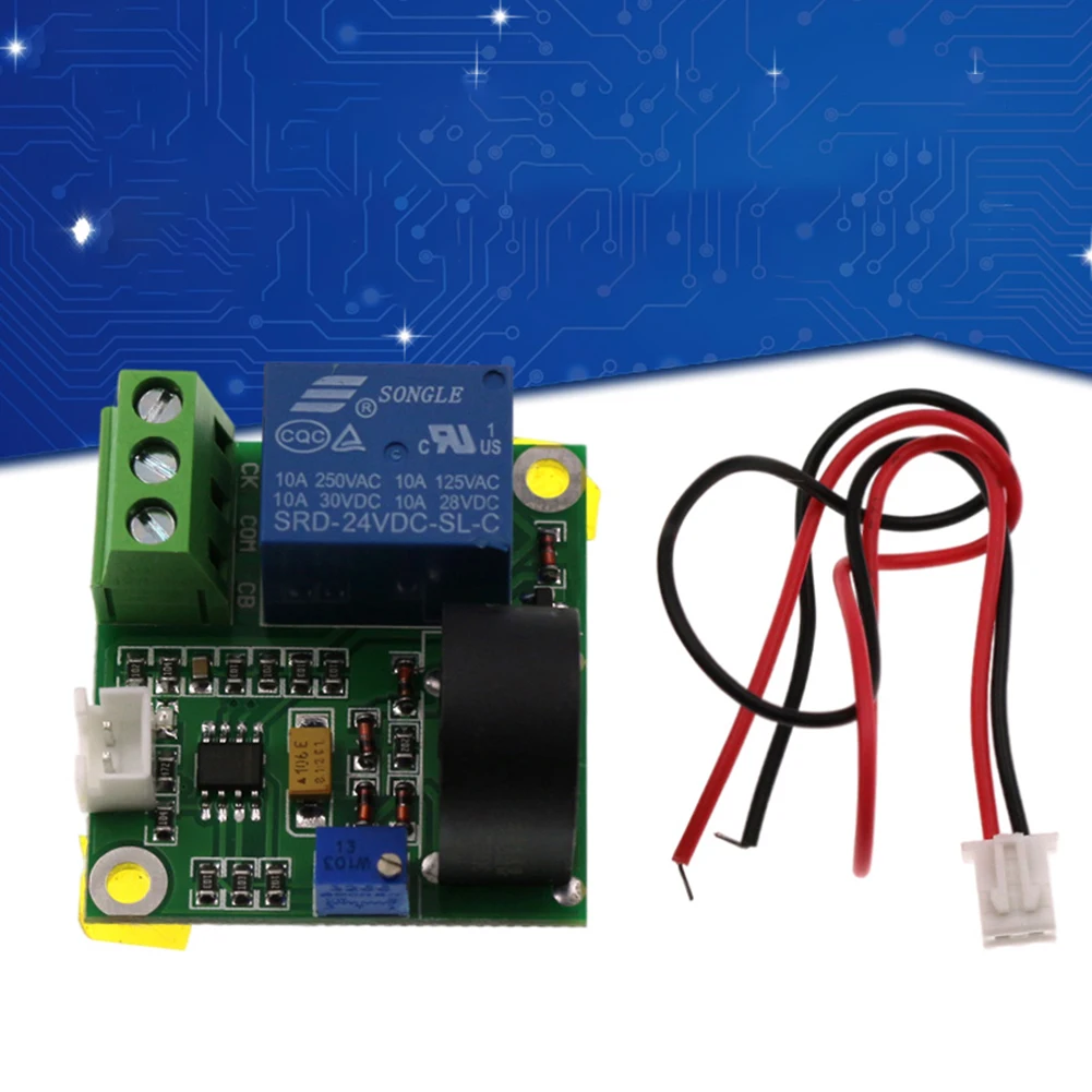 

AC Current Detection Sensor Module 5V 12V 24V Relay Protection 5A Over-Current Overcurrent Protection Switch Output