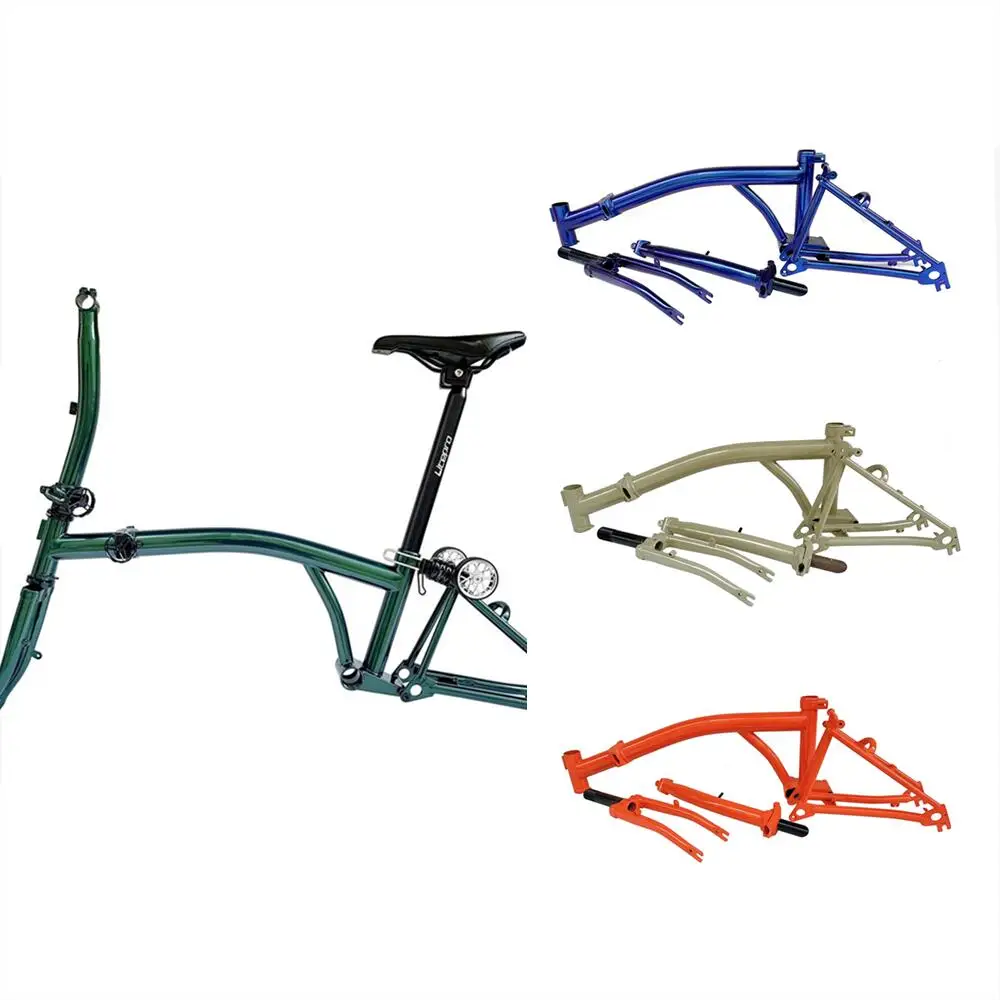 Bike Chromium Molybdenum Steel 7Speed 74x112MM Tri-fold Frame For Brompton Bicycle M Handlebar Frame