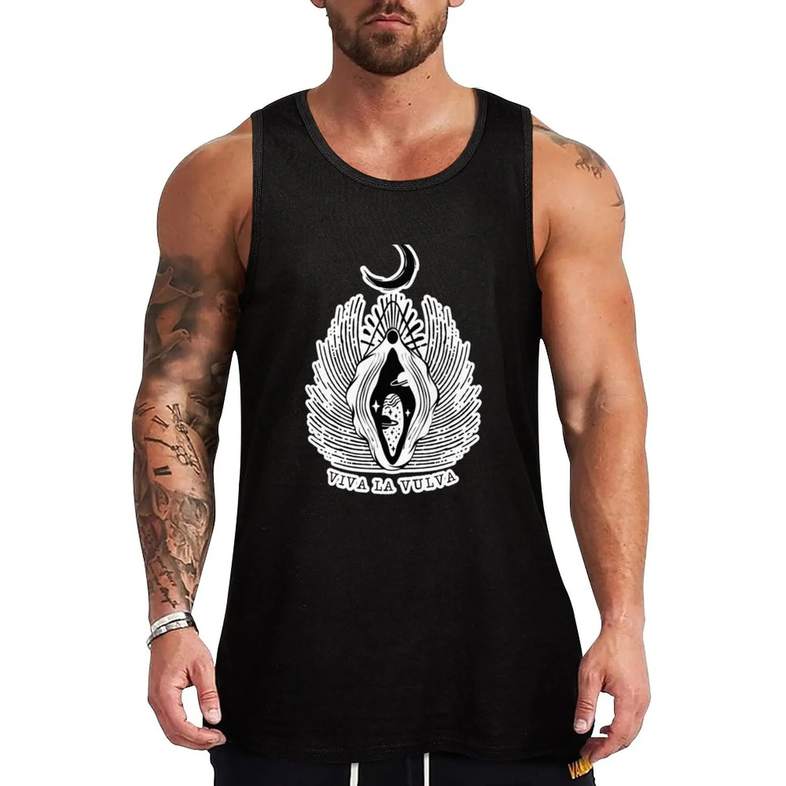 

New Viva la Vulva ! Tank Top mens clothing Men's summer clothes running shirt underwear