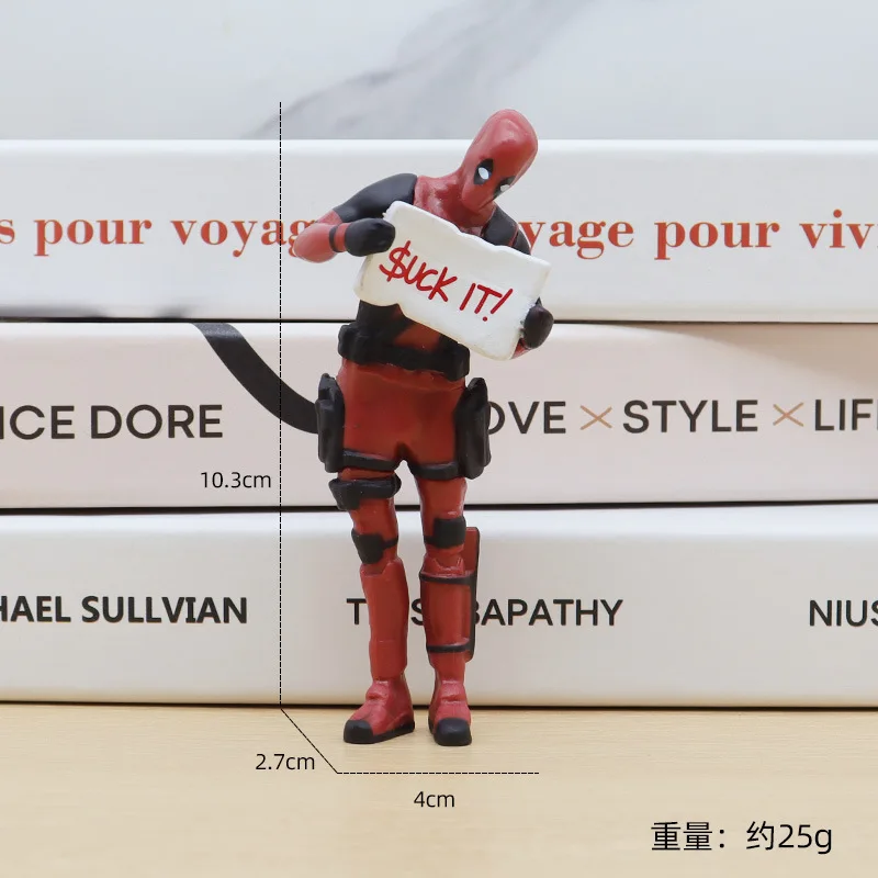 Quirky Deadpool Desk Decoration - Funny 8cm Figure