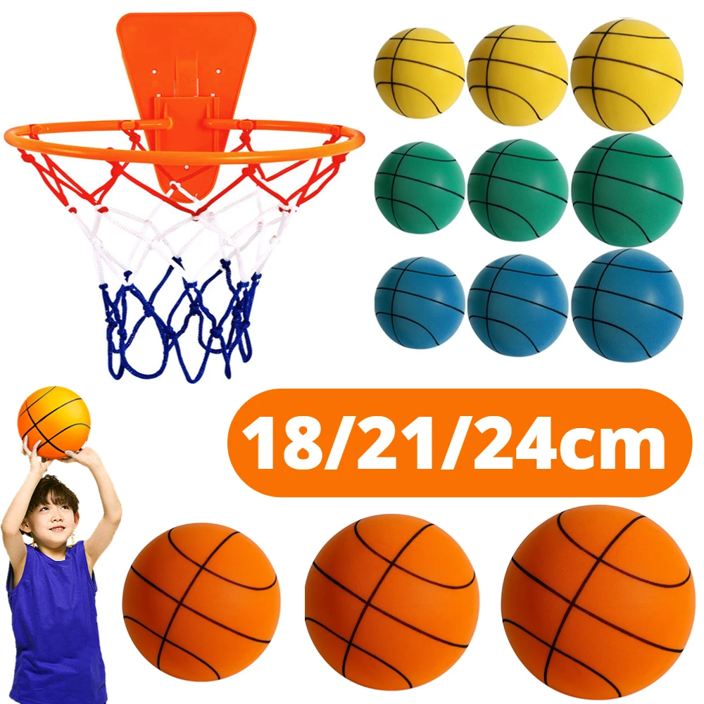 Bouncing Mute Ball 18/21/24cm for Indoor Toddler Toys basketball balls
