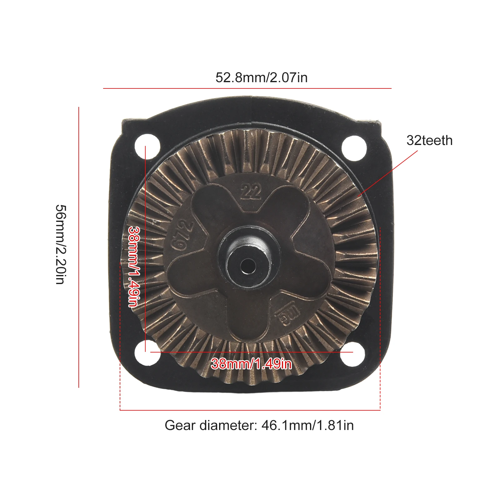Angle Grinder Gear Assembly For Bosch TWS6600 GWS6-100 / FF03-100A Angle Grinder Accessories